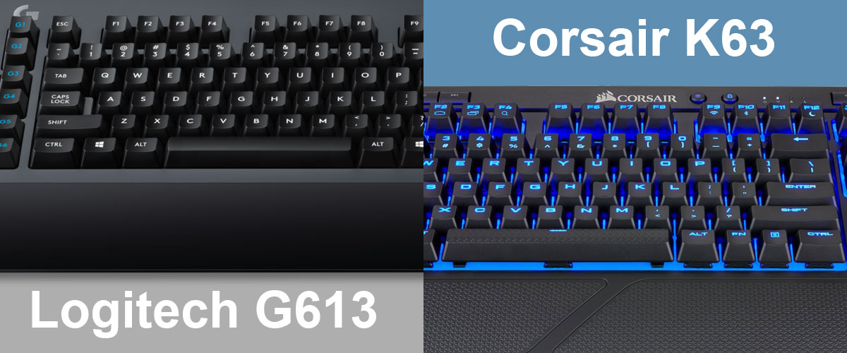Logitech G613 vs Corsair K63